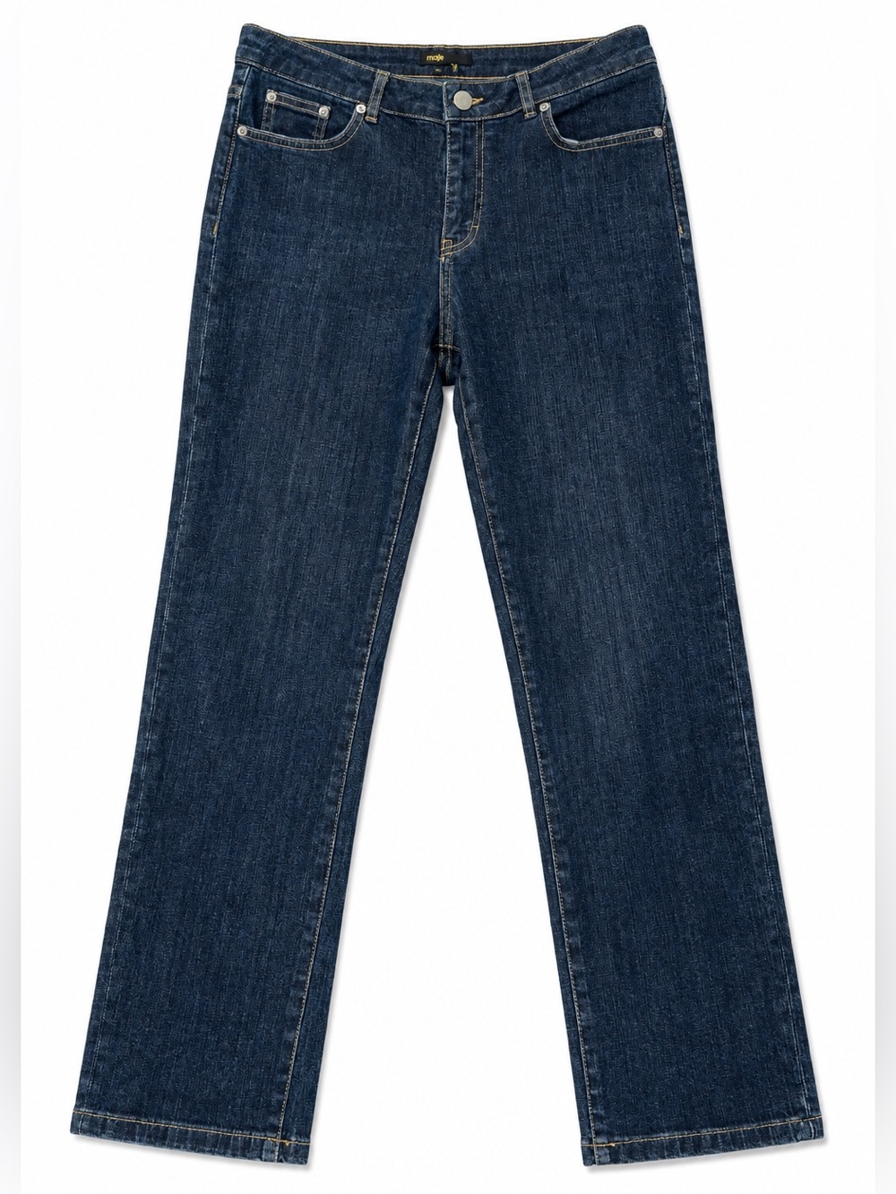Maje Pippou Cropped Straight Leg Jeans Blue Size 40 US 8